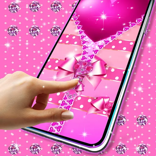 Girly lock screen zipper screenshot 4