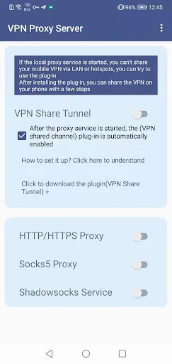 VPN Proxy Server:Tether NoRoot