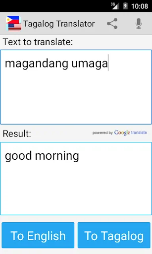 Tagalog English Translator Pro screenshot 2