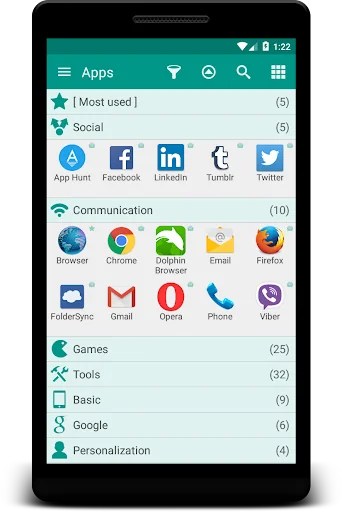Glextor App Folder Organizer screenshot 1