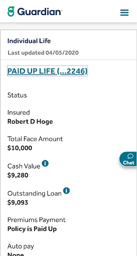 GUARDIAN® Accounts & Policies screenshot 1
