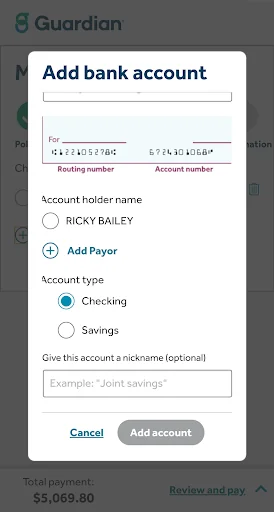 GUARDIAN® Accounts & Policies screenshot 4