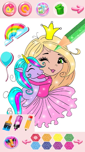 Glitter Ladybug dress Coloring