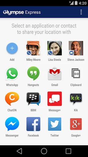 Glympse Express screenshot 1