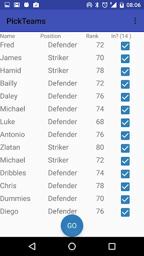 Pick Teams