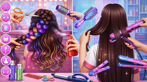 School kids Hair styles Makeup screenshot 1
