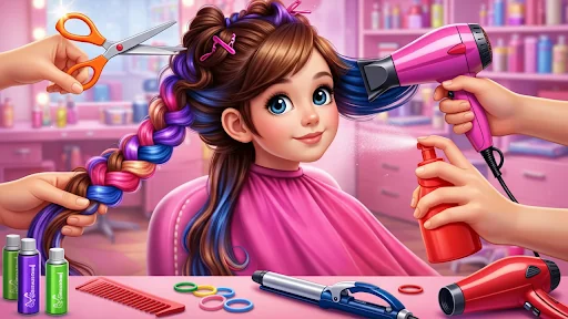 School kids Hair styles Makeup screenshot 4