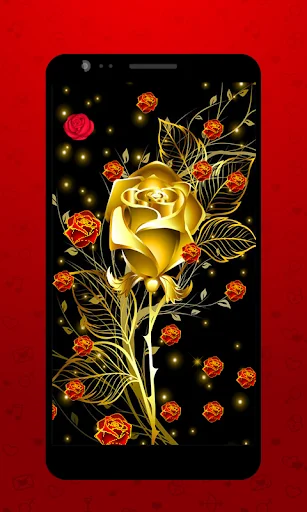 Golden Rose Live Wallpaper HD screenshot 2