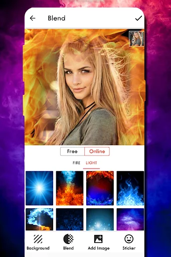 Fire Text Photo Frame