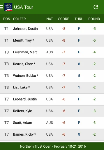Live Golf Scores - US & Europe screenshot 3