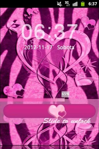 Zebra Heart Pink GO Locker screenshot 2