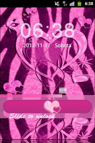 Zebra Heart Pink GO Locker screenshot 3
