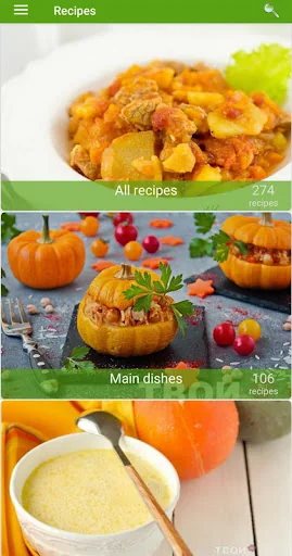 Pumpkin recipes screenshot 1