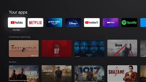 Google TV Home screenshot 2
