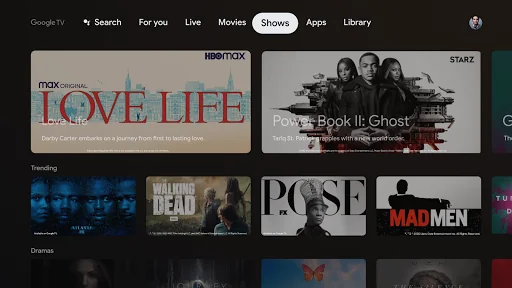 Google TV Home screenshot 3
