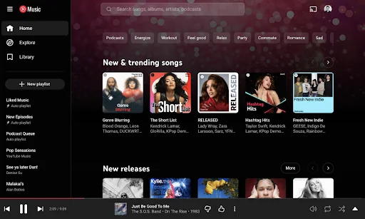 YouTube Music for Chromebook