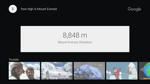 Google app for Android TV screenshot 3