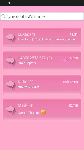 Romantic Theme GO SMS Pro screenshot 3