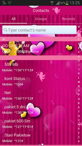 lovely Pink Theme GO SMS Pro screenshot 3