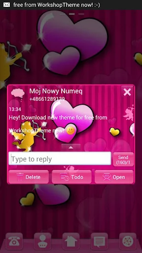 lovely Pink Theme GO SMS Pro screenshot 4