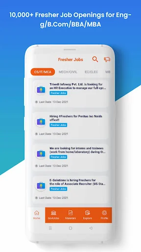 Freshment - Fresher Job Search