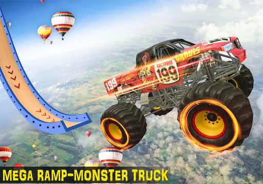Ramp Monster Truck Stunts