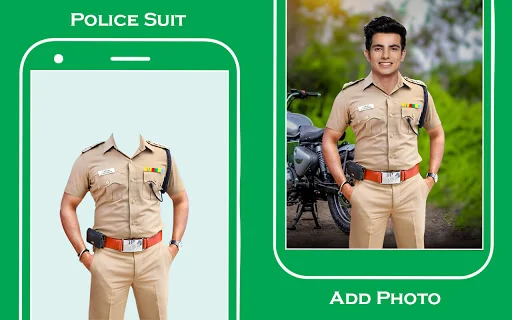 Men police suit photo editor screenshot 1