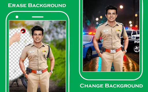 Men police suit photo editor screenshot 2