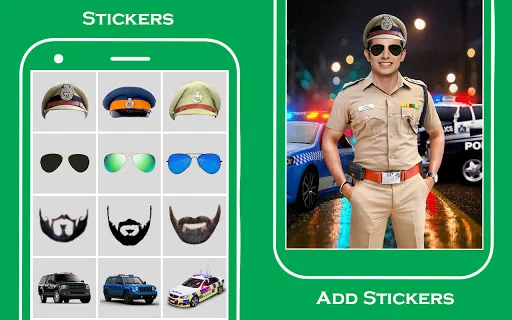 Men police suit photo editor screenshot 3