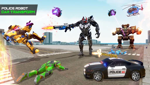 Grand Police Robot Car Game
