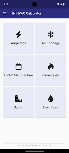 Inspection HVAC Calculator