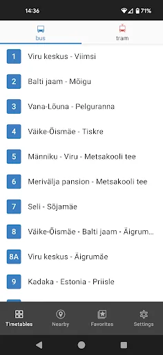 Tallinn Transport - timetables