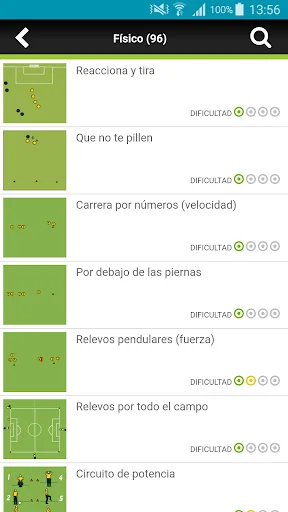 Ejercicios Fútbol Base screenshot 2
