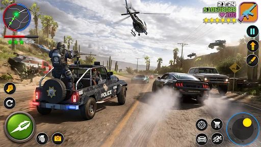 US Cop Car Chase Game 3D screenshot 1