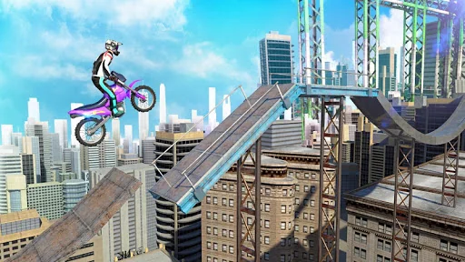 Bike Stunts 3D - Rooftop Chall