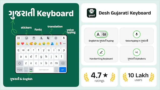 Desh Gujarati Keyboard screenshot 1
