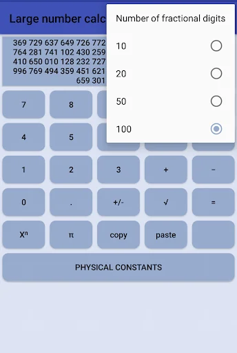 Large number calculator screenshot 1