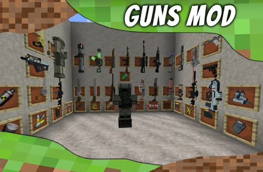 Mod Guns for MCPE. Weapons mod screenshot 4