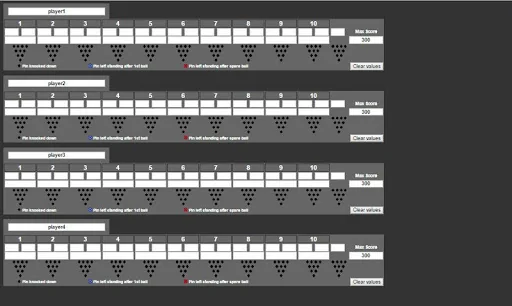 Bowling Score Sheet