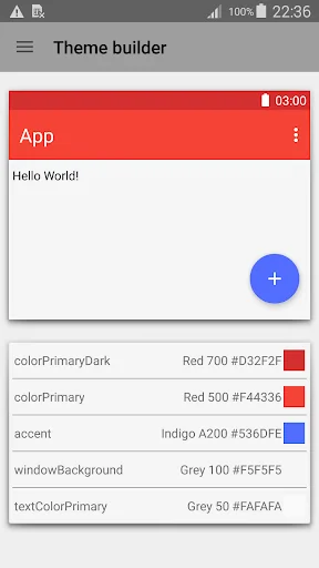 Material design color picker