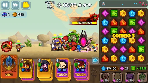 Puzzle & Defense: Match 3 Batt screenshot 1