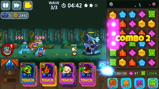 Puzzle & Defense: Match 3 Batt screenshot 3