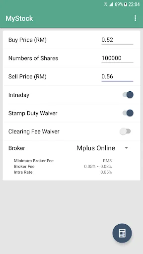 Malaysia Stock Calculator screenshot 1