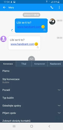 Handcent SMS Czech Language Pa screenshot 2