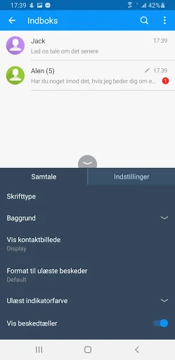 Handcent Next SMS Danish Langu screenshot 3