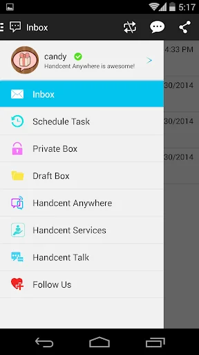 Handcent 6 Skin (ICS style) screenshot 1