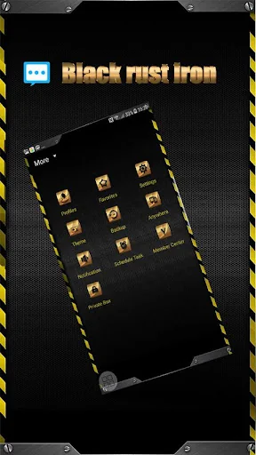 Black rust iron theme