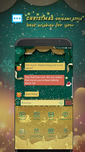 Christmas origami style skin f