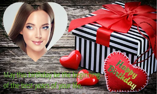Happy birthday photo frame