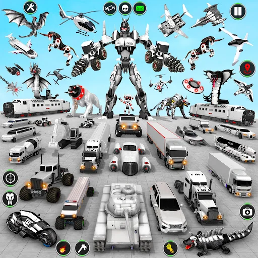 Police Robot Car Game 3d